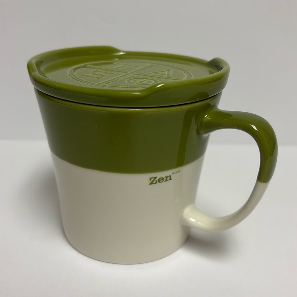 Starbucks X TAZO Green Zen Tea / Coffee Mug with Lid 2010
